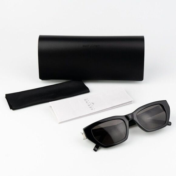 NEW Saint Laurent SLM127/F 001 Black Cat Eye Women Sunglasses main image 14